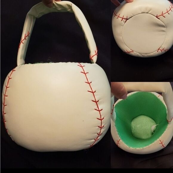 BASEBALL TBALL PURSE PARTY World Series DECOR DECORATION LARGE BALL BAG - Picture 2 of 7
